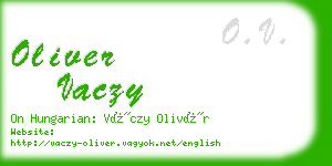 oliver vaczy business card